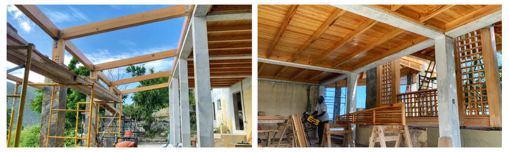 entry and outdoor eating areas under construction