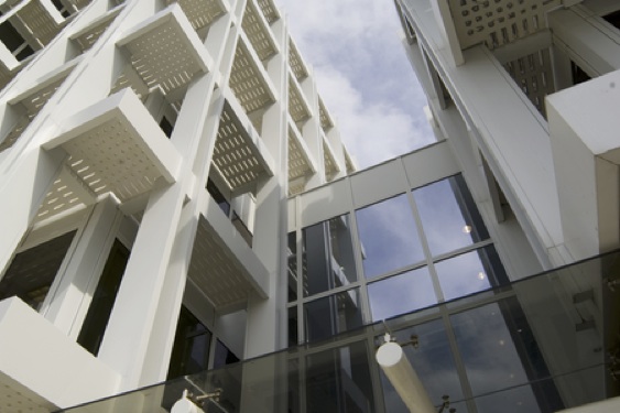 sunshades at office building